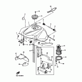 Схема вузла: Паливний бак Yamaha YZF-R6/YZF600 R6S