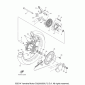 Схема вузла: Заднє колесо Yamaha TTR230 TT-R230