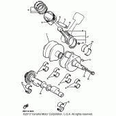 Схема вузла: Колінчастий вал і поршень Yamaha XVZ1300 Venture Royale