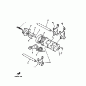 Схема вузла: Копірний вал та Вилки Yamaha XT225 XT225