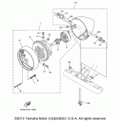 Схема узла: Фара Yamaha XVS1100 V-Star Custom