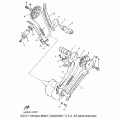 Схема узла: Распредвал и Цепь ГРМ Yamaha XV535 Virago