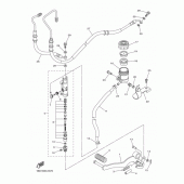 Схема вузла: Задній гальмівний циліндр Yamaha FZ8 FZ8 FAZER (ABS)