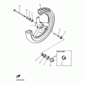 Схема узла: Переднее колесо Yamaha SRX400