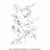 Схема вузла: Вихлопна система Yamaha XVS650 V-Star Custom