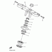 Схема узла: Рулевой механизм Yamaha YZF750 YZF750