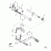 Схема узла: Вал переключения Yamaha SZR660