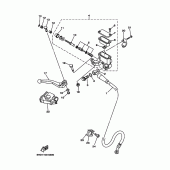 Схема узла: Передний тормозной цилиндр Yamaha YZ250 YZ250