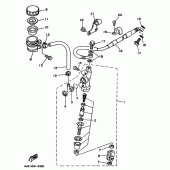 Схема вузла: Задній гальмівний циліндр Yamaha WR250 WR250Z