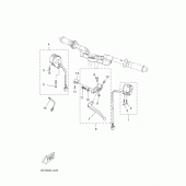 Схема узла: Пульт управления рулевой и Рычаг Yamaha YZF-R125