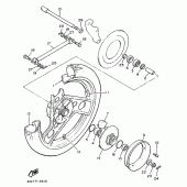Схема узла: Заднее колесо Yamaha XJ900 Diversion