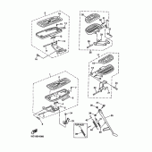 Схема вузла: Підніжки та Підставка Yamaha XVZ1300 Royal Star Venture