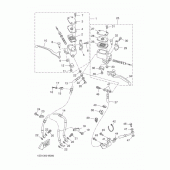 Схема узла: Передний тормозной цилиндр Yamaha YP400 X-MAX 400