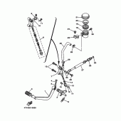 Схема вузла: Задній гальмівний циліндр Yamaha TDM850