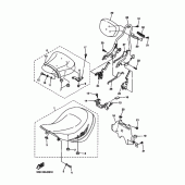 Схема вузла: Сидіння Yamaha XVZ1300 Royal Star Tour Deluxe