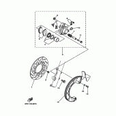 Схема вузла: Переднє гальмо Yamaha TTR225 TT-R225