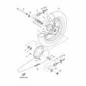 Схема вузла: Заднє колесо Yamaha WR125 WR125R
