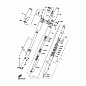 Схема вузла: Вилка передньої осі Yamaha XVS1300 V-Star Classic