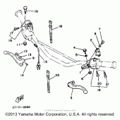 Схема вузла: Пульт управління рульовий та Важель Yamaha XT350 XT350