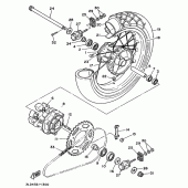 Схема узла: Заднее колесо Yamaha XTZ750 Super Tenere
