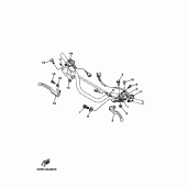 Схема вузла: Пульт управління рулевою і Ричаг 2 Yamaha TTR125 TT-R125