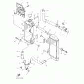 Схема узла: Радиатор и Патрубок системы охлаждения Yamaha YZ250 YZ250FX