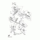 Схема вузла: Підніжки та Підставка Yamaha XJR1300