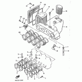 Схема узла: Впускная система Yamaha XJ900 Diversion