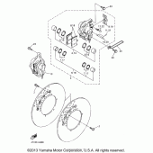 Схема вузла: Переднє гальмо Yamaha YZF600R Thundercat