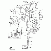 Схема вузла: Облицовочные елементи 1 (4WY2, 4WY4, 4WY6) Yamaha XVZ1300 Royal Star Tour Classic
