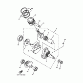 Схема вузла: Колінчастий вал та Поршень Yamaha TTR125 TT-R125