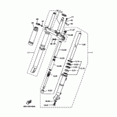 Схема узла: Вилка передней оси Yamaha TW125