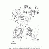 Схема вузла: Переднє гальмо Yamaha XT250 XT250