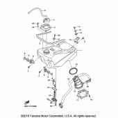 Схема узла: Топливный бак Yamaha YZ450F YZ450FX