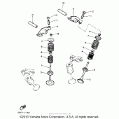 Схема узла: Клапан Yamaha XV1100 Virago