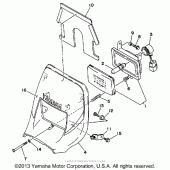 Схема узла: Фара Yamaha WR200R