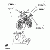 Схема узла: Graphic, emblem Yamaha TT600