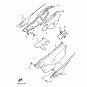 Схема узла: Боковая крышка Yamaha XT600 XT600