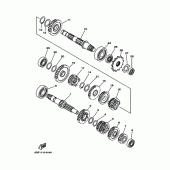 Схема вузла: Трансмісія Yamaha TT-R250 TT-R250