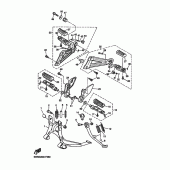 Схема узла: Подножки и Подставка Yamaha XJR1300