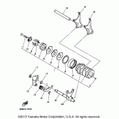 Схема вузла: Копірний вал та Вилки Yamaha XV250 Virago