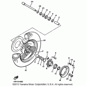 Схема вузла: Заднє колесо Yamaha XVZ1300 Venture Royale