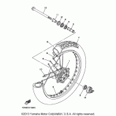 Схема узла: Переднее колесо Yamaha XV250 Virago