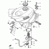 Схема узла: Топливный бак Yamaha YZF750 YZF750