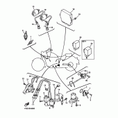 Схема вузла: Електроустаткування 2 Yamaha XVZ1300 Royal Star Tour Deluxe