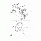 Схема вузла: Задній гальмівний супорт Yamaha YP250 X-MAX