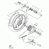 Схема вузла: Заднє колесо Yamaha YZF-R1 R1