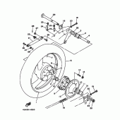 Схема вузла: Заднє колесо Yamaha TRX850