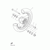 Схема узла: Переднее колесо Yamaha XJ600 Diversion (S-TYPE)