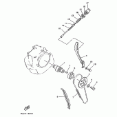 Схема вузла: Розподільний вал та Ланцюг ГРМ Yamaha XT125